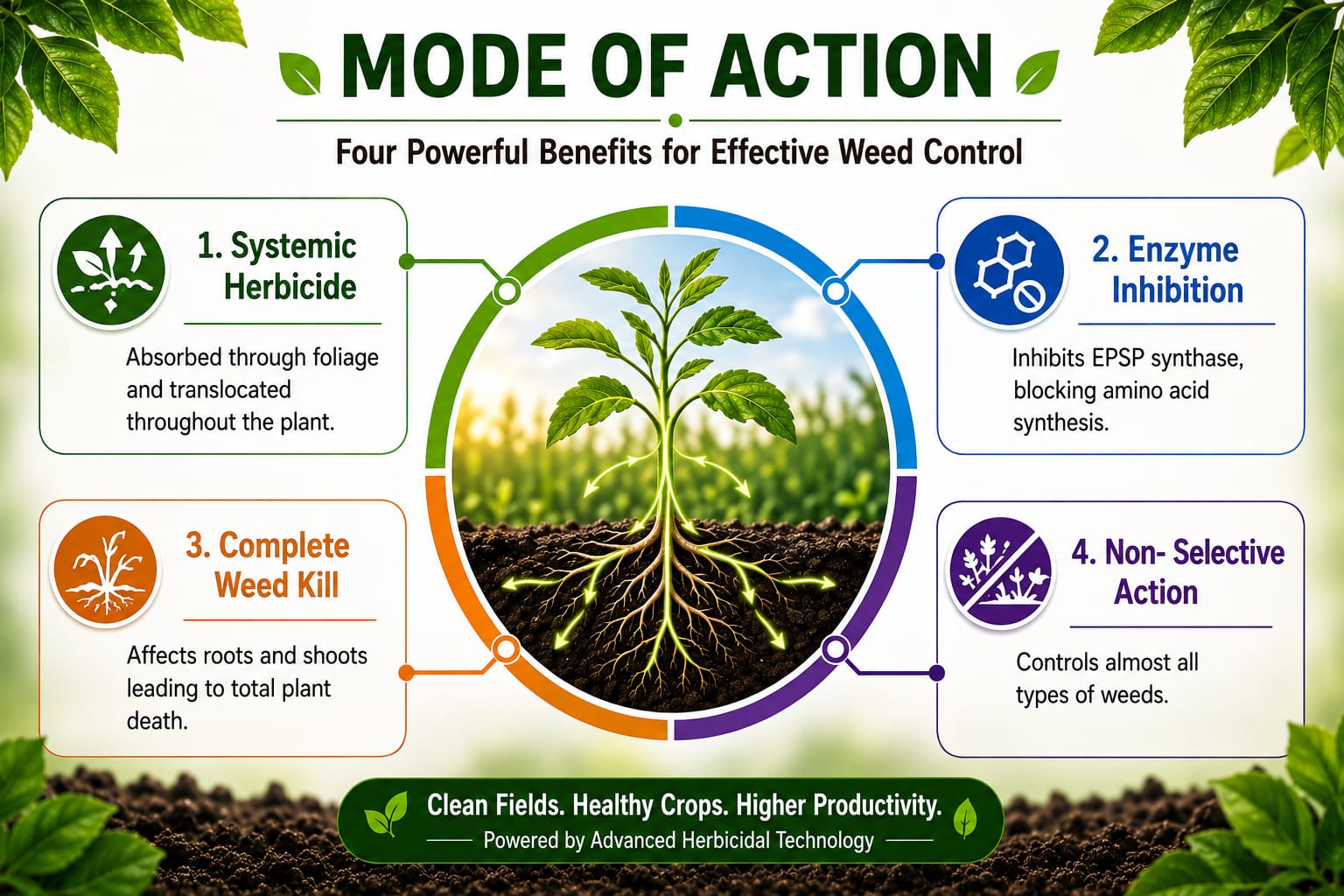 KrishiSathi GLYPHIOSTAR Glyphosate 41% SL Herbicide
