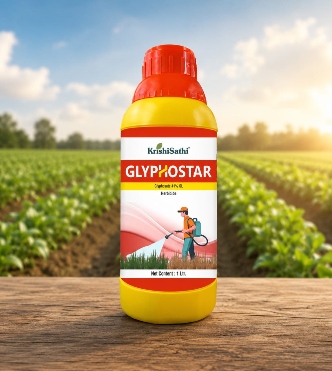 KrishiSathi GLYPHIOSTAR Glyphosate 41% SL Herbicide