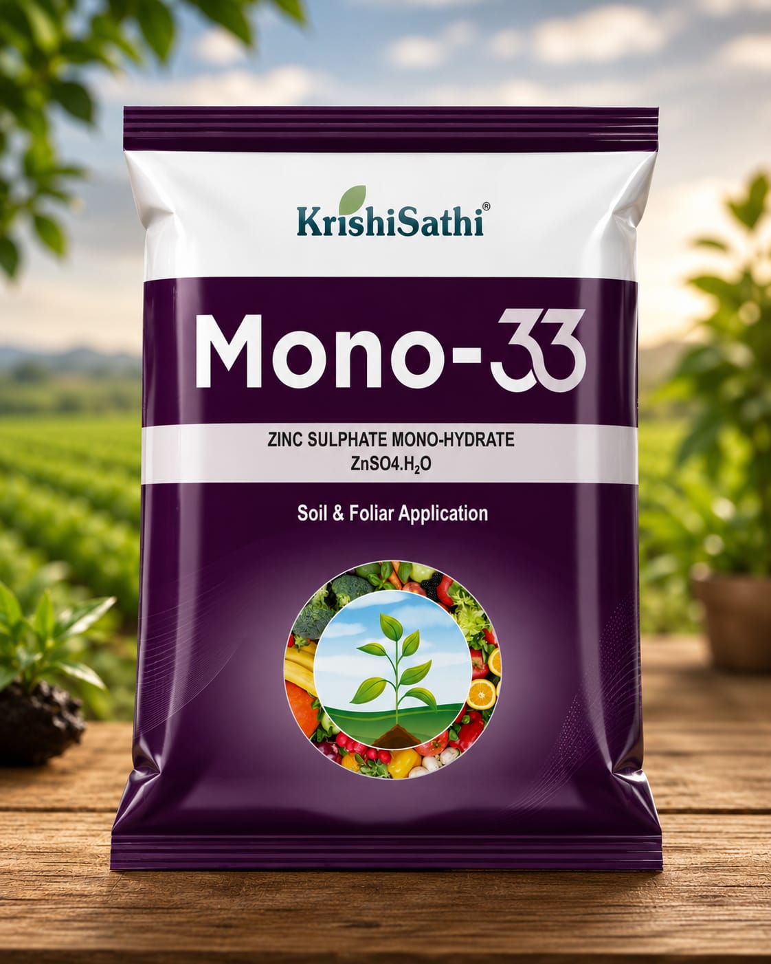 KrishiSathi Mono-33 Zinc Sulphate Mono Hydrate Fertilizer
